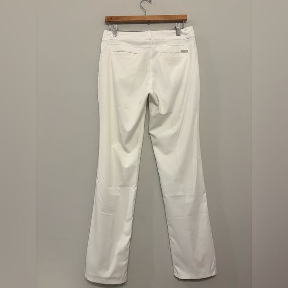 Adidas Womens Pants White Stretch Pockets Lightweight Golf Straight Leg Size 6 - Picture 2 of 12